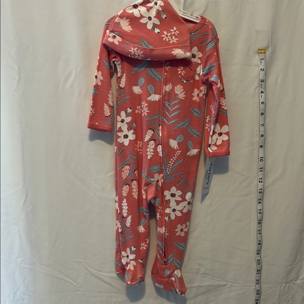 OshKosh B'gosh Pink and White Footies One Piece